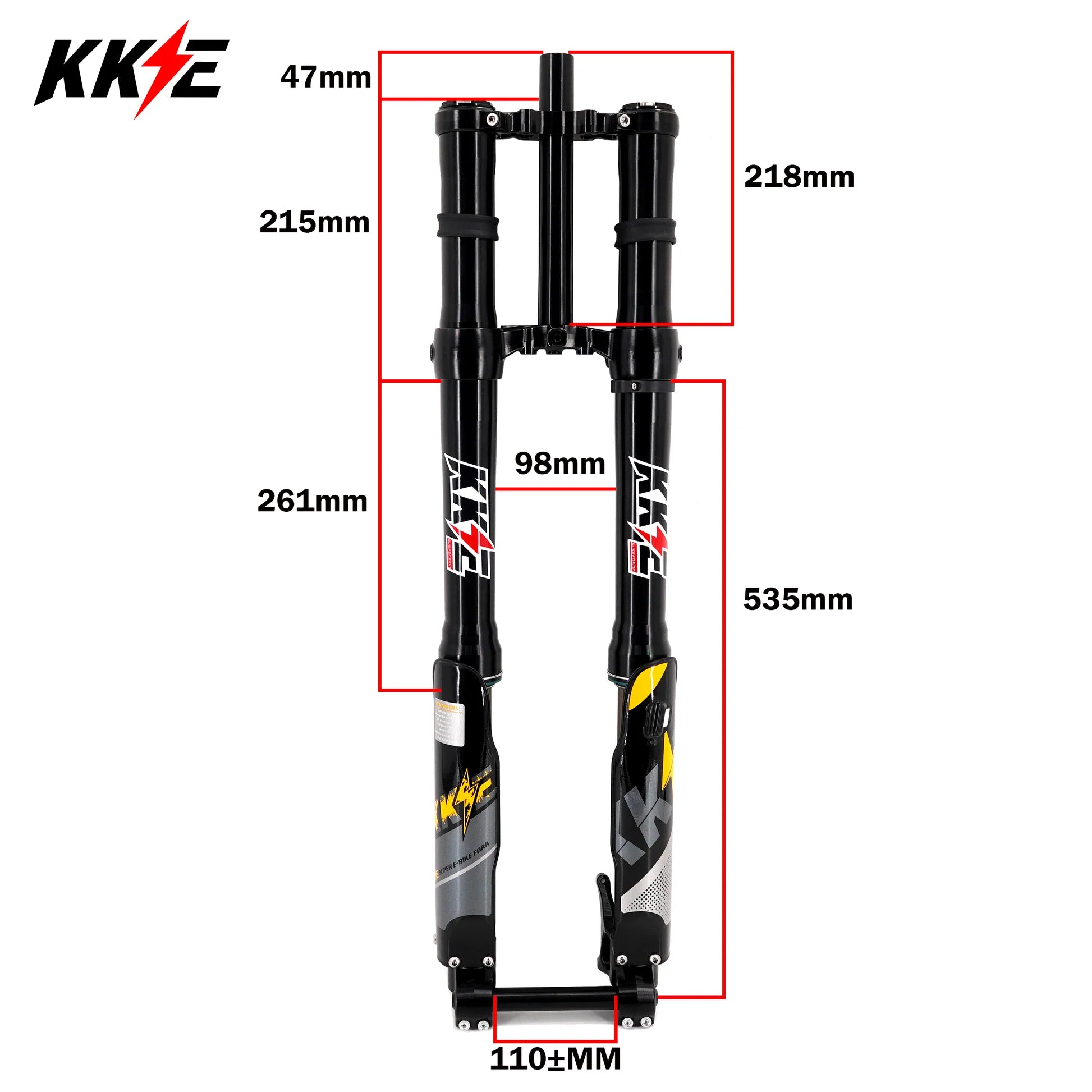 KKE 37mm Aluminum Front Fork Suspension Kit Fit Surron Light Bee, E-Ride Pro-SS, Talaria Sting MX3/MX4/R