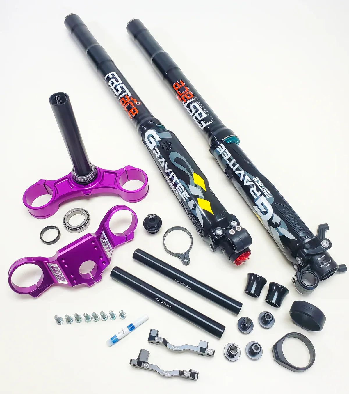 Warp9 FastAce Gravitee AHX12RV + Warp 9 Triple Clamps Suspension